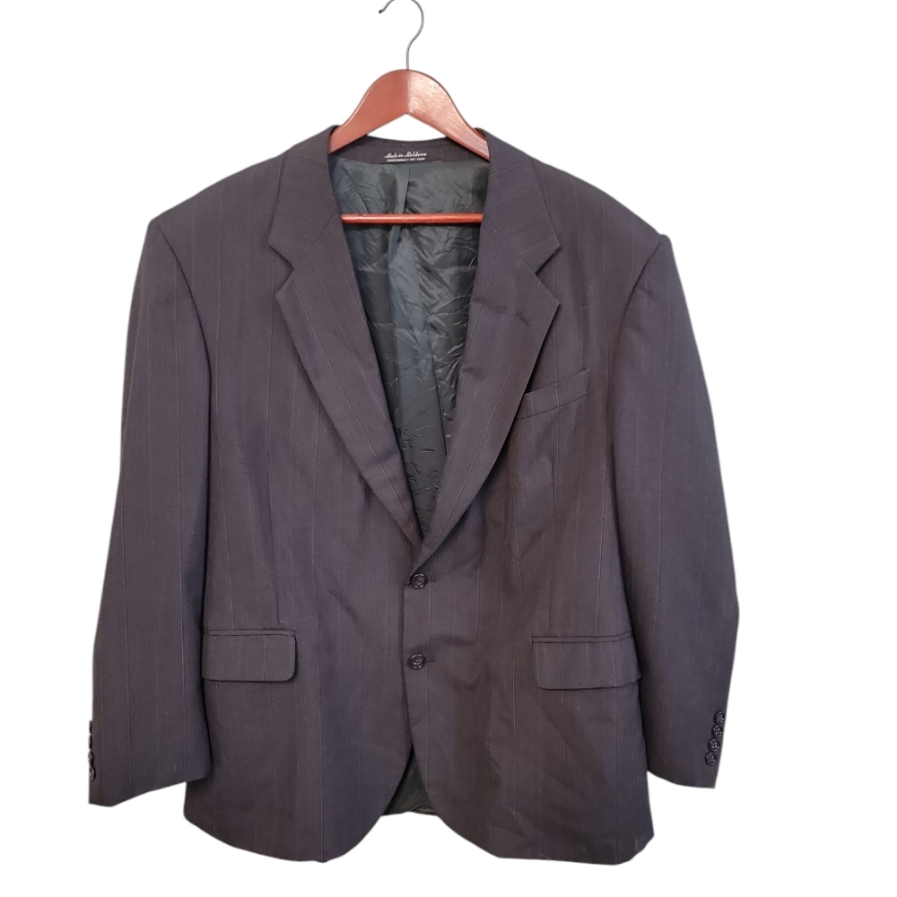 Kilburne And Finch Wool Blend‎ Stripe 2 Button Office Mens Blazer Size 44R